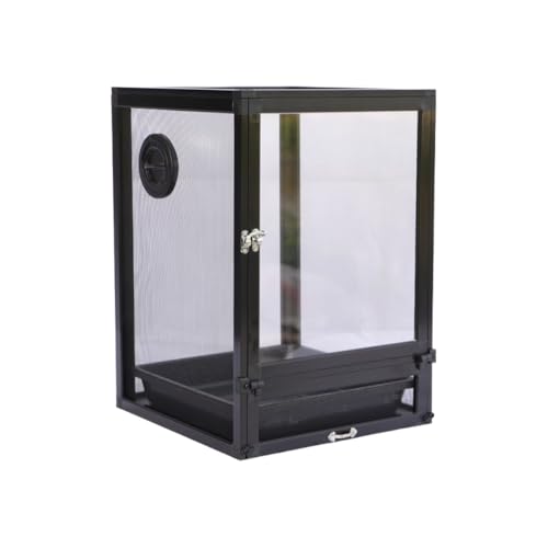 爬虫類ケージ 1204545 床8㎝ 床の深さ防水 キャップ 金網46×26 爬虫類